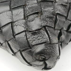 Secondhand Bottega Veneta Intrecciato Black lambskin shoulderbag | stylenewstar