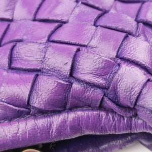 Secondhand Bottega Veneta Intrecciato Purple lambskin shoulderbag | stylenewstar