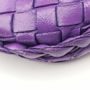 Secondhand Bottega Veneta Intrecciato Purple lambskin shoulderbag | stylenewstar