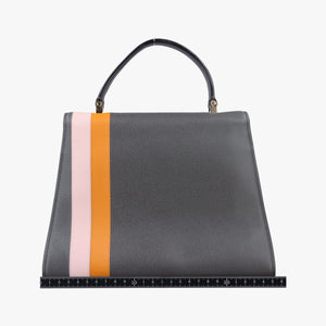 Pre-owned Valextra ISIDE Gray×orange×pink Leather shoulderbag | stylenewstar