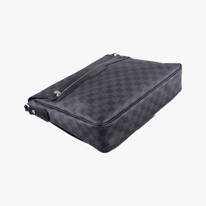 Pre-owned Louis Vuitton DANIEL MM Noir Damier GRAPHITE N58029 shoulderbag | stylenewstar