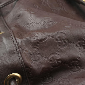 Pre-owned Gucci Guccissima Interlocking Icon Hobo Brown leather 223951 shoulderbag | stylenewstar