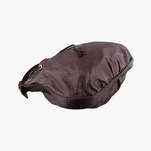 Pre-owned Gucci Guccissima Interlocking Icon Hobo Brown leather 223951 shoulderbag | stylenewstar