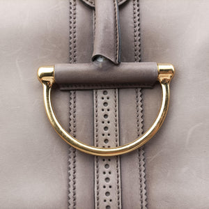 Vintage Gucci horse bit Grey Leather 296900 handbag | stylenewstar