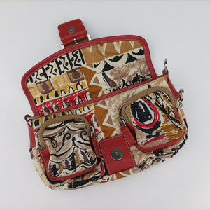 Vintage Prada Tessuto pocket Multicolour Cloth×leather shoulderbag | stylenewstar