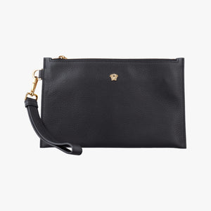Vintage VERSACE Medusa Black Leather clutchbag | stylenewstar