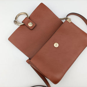 Pre-owned Chloe FAYE Brown Suede × leather shoulderbag | stylenewstar