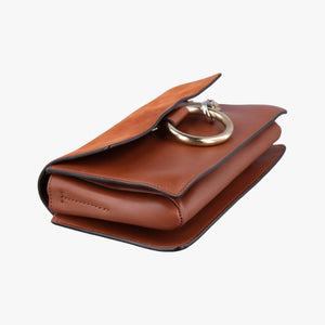 Pre-owned Chloe FAYE Brown Suede × leather shoulderbag | stylenewstar