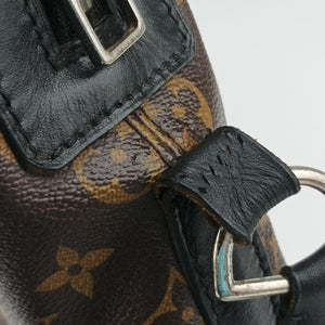 Pre-owned Louis Vuitton TORRES Brown×black Monogram Macassar×calf leather M40387 shoulderbag | stylenewstar
