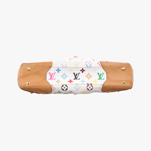 Pre-owned Louis Vuitton JUDY MM white Monogram Multicolor M40255 shoulderbag | stylenewstar