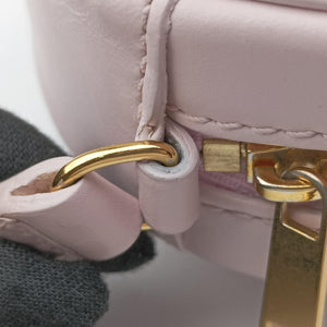 Pre-owned Celine Oval Purse Cuir Triomphe Pink Leather shoulderbag | stylenewstar