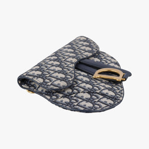 Pre-owned Christian Dior Saddle Gray×Navy Jacquard bum bag/waist bag | stylenewstar