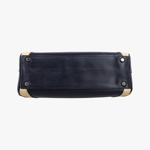 Pre-owned Gucci Zumi Navy × Beige × Bordeaux Leather 569712 shoulderbag | stylenewstar