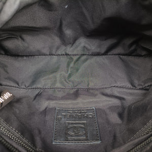Vintage Chanel Sport Line Black×khaki Terry cloth×perforated leather A46094 shoulderbag | stylenewstar