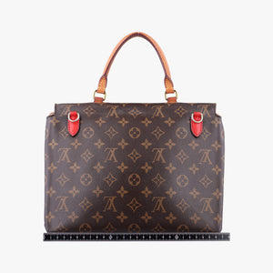 Pre-owned Louis Vuitton MARIGNAN Brown × Coquelicot Monogram Canvas×calf leather M44286 shoulderbag | stylenewstar