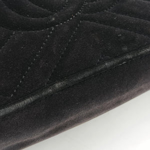 Pre-owned Gucci GG Marmont Black velour 447632 shoulderbag | stylenewstar