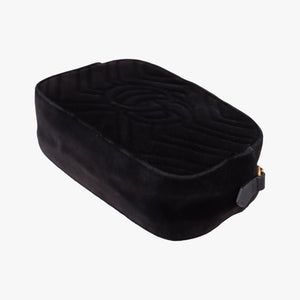 Pre-owned Gucci GG Marmont Black velour 447632 shoulderbag | stylenewstar