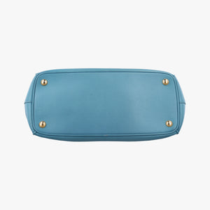 Pre-owned Prada Galleria Blue SAFFIANO Leather BN2274 shoulderbag | stylenewstar