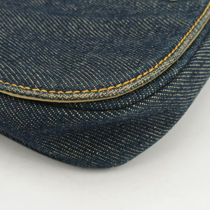 Pre-owned Christian Dior Marispearl Navy denim handbag | stylenewstar