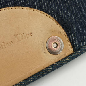 Pre-owned Christian Dior Marispearl Navy denim handbag | stylenewstar