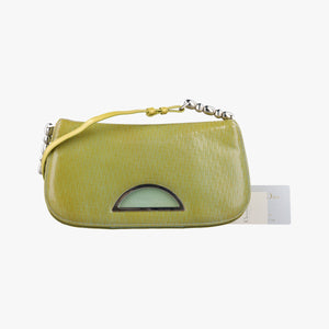 Vintage Christian Dior Maris Pearl Green leather shoulderbag | stylenewstar