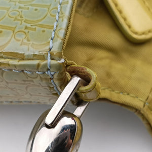 Vintage Christian Dior Maris Pearl Green leather shoulderbag | stylenewstar
