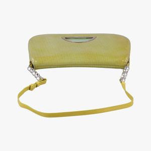 Vintage Christian Dior Maris Pearl Green leather shoulderbag | stylenewstar