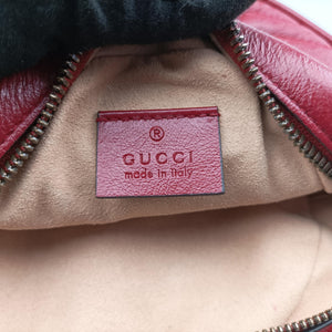 Secondhand Gucci GG Marmont Red Leather 550154 shoulderbag | stylenewstar