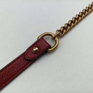 Secondhand Gucci GG Marmont Red Leather 550154 shoulderbag | stylenewstar