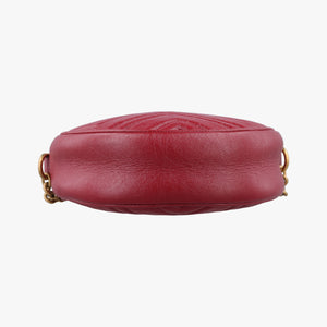 Secondhand Gucci GG Marmont Red Leather 550154 shoulderbag | stylenewstar
