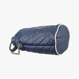 Vintage Gucci GG Marmont Blue Leather 573817 shoulderbag | stylenewstar