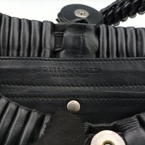 Pre-owned Bottega Veneta Gathered Black Leather shoulderbag | stylenewstar
