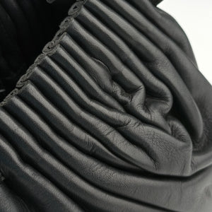 Pre-owned Bottega Veneta Gathered Black Leather shoulderbag | stylenewstar
