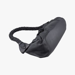 Pre-owned Bottega Veneta Gathered Black Leather shoulderbag | stylenewstar