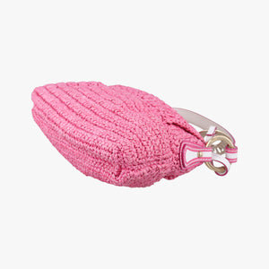 Pre-owned Fendi Chef Bag Pink straw 8BK042 handbag | stylenewstar