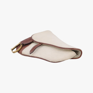 Secondhand Christian Dior Saddle Beige × Brown Canvas × Leather bum bag/waist bag | stylenewstar