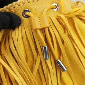 Secondhand Stella McCartney Falabella Yellow Suede × Leather shoulderbag | stylenewstar