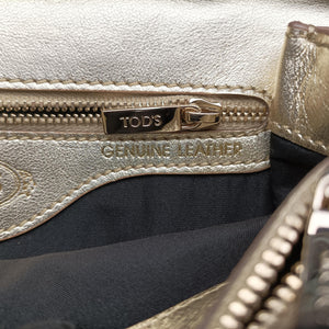 Pre-owned TODS Double T Golden Leather shoulderbag | stylenewstar