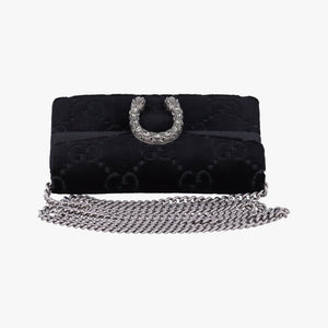 Pre-owned Gucci Dionysus Black velour 476432 shoulderbag | stylenewstar