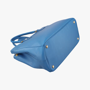 Pre-owned Prada Galleria Blue SAFFIANO Leather BN2274 shoulderbag | stylenewstar