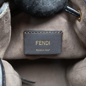 Pre-owned Fendi Mon Tresor Mini Bucket Brown Leather 8BS010/8AV105 shoulderbag | stylenewstar