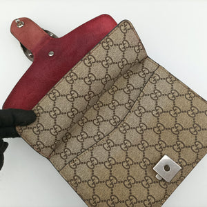 Pre-owned Gucci Dionysus beige×red×multicolor PVC coated canvas × suede 421970 shoulderbag | stylenewstar