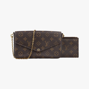 Pre-owned Louis Vuitton Pochette Felicie Brown Monogram Canvas M61276 shoulderbag | stylenewstar