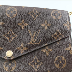 Pre-owned Louis Vuitton Pochette Felicie Brown Monogram Canvas M61276 shoulderbag | stylenewstar