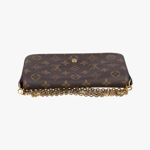 Pre-owned Louis Vuitton Pochette Felicie Brown Monogram Canvas M61276 shoulderbag | stylenewstar