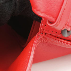 Pre-owned Bottega Veneta Intrecciato Rialto Red lambskin shoulderbag | stylenewstar