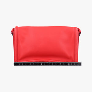 Pre-owned Bottega Veneta Intrecciato Rialto Red lambskin shoulderbag | stylenewstar
