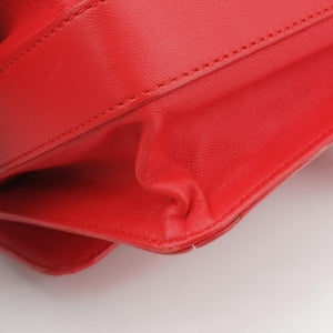 Pre-owned Bottega Veneta Intrecciato Rialto Red lambskin shoulderbag | stylenewstar