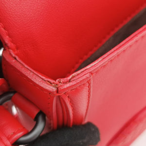 Pre-owned Bottega Veneta Intrecciato Rialto Red lambskin shoulderbag | stylenewstar