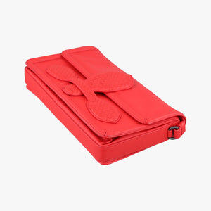 Pre-owned Bottega Veneta Intrecciato Rialto Red lambskin shoulderbag | stylenewstar